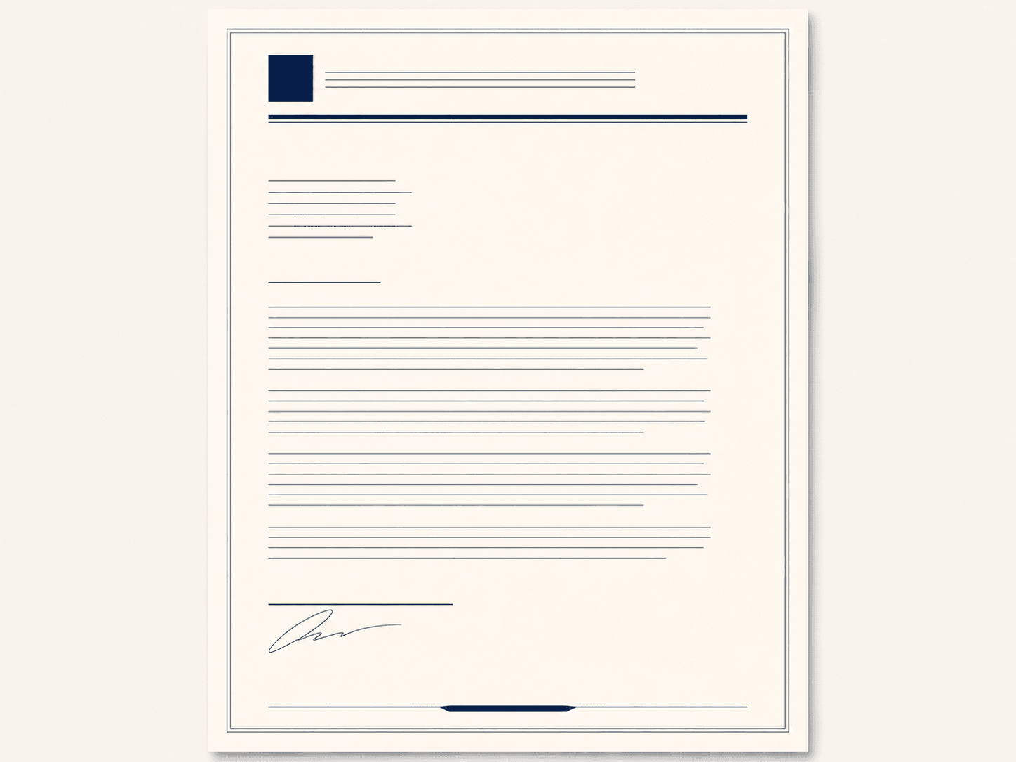 Business letter template draft